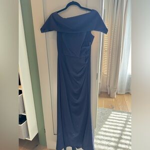 Vincent Camuto formal navy blue off the shoulder